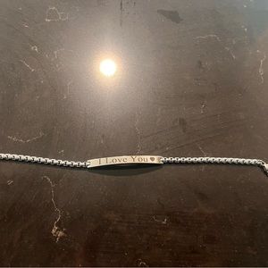 Men’s sterling silver 8” box chain link bracelet